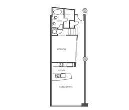 1 Bed 1 Bath 508 floor plan